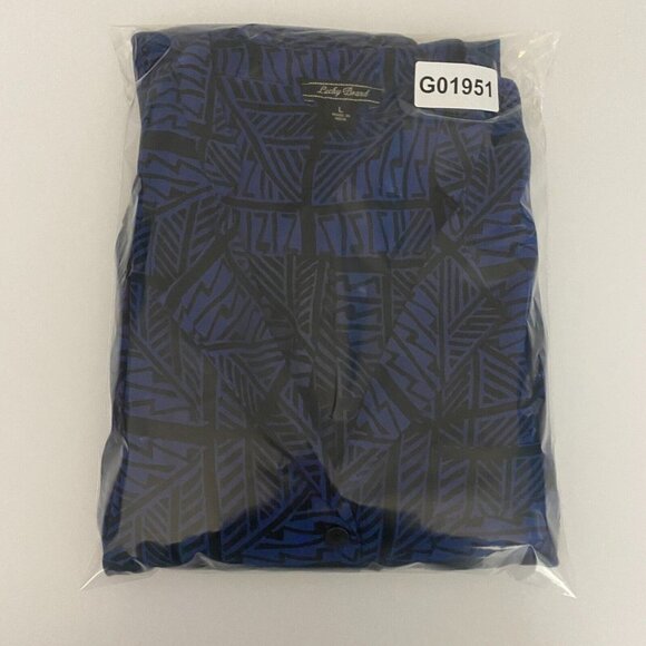 Lucky Brand Tribal Print Romper Dress Size Large Blue Long Sleeve Pockets Hi Lo - Picture 9 of 9